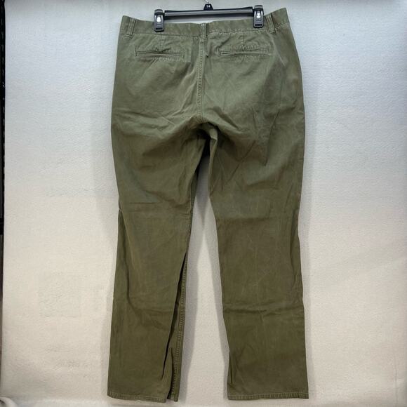 Tailor Vintage Pants Men's 36x32 Olive Green Straight Fit Chino Preppy Normcore - Picture 7 of 15